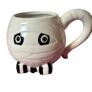 Halloween MUMMY Mug by Global Amici Ceramic Coffee Cup Decorative Kitchen White